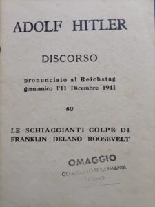 La voce incendiaria di Hitler al Reichstag nel 1941